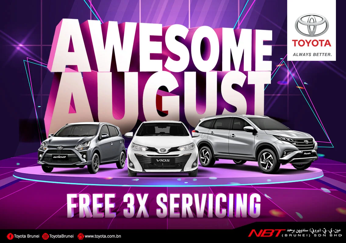 TOYOTA NBT BRUNEI AWESOME AUGUST PAYCATION PROMOTIONS AND EVENTS