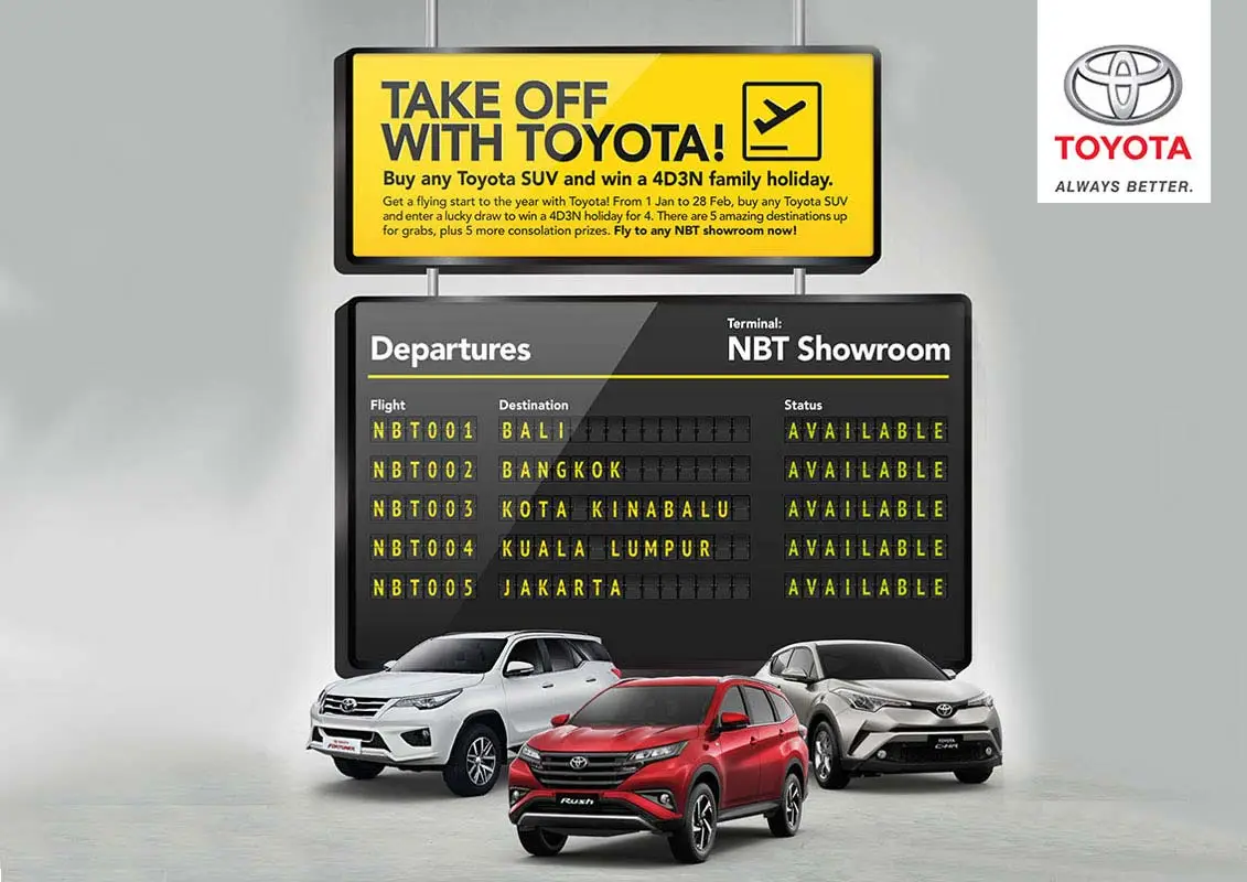 TOYOTA NBT BRUNEI TAKE OFF WITH TOYOTA PROMOTIONS