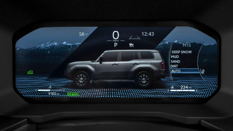 NBT TOYOTA LC250 PRADO 8" AUTO MULTI-TERRAIN SELECT (MTS) DISPLAY