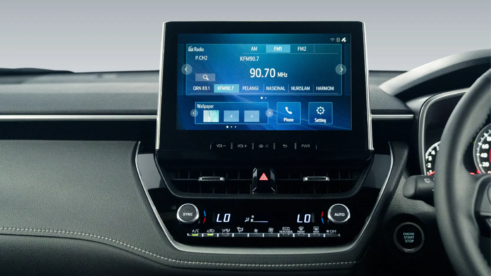 TOYOTA NBT BRUNEI 10 INCH MULTI-INFORMATION DISPLAY CROSS CAR