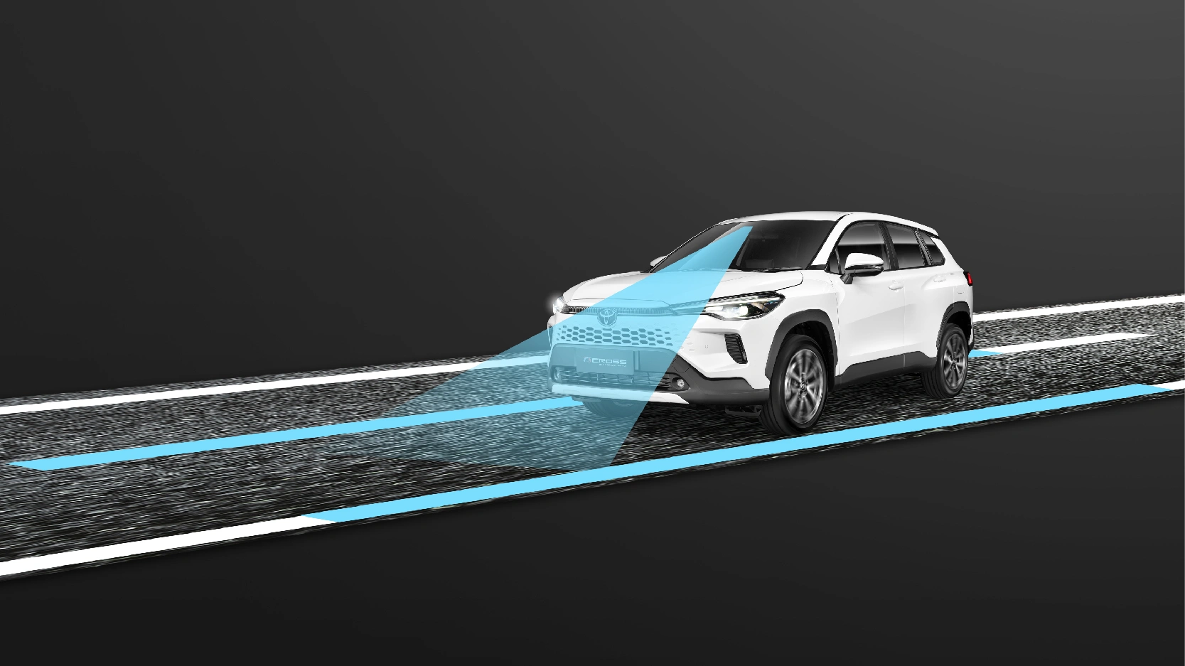 TOYOTA NBT BRUNEI CROSS HYBRID CAR LANE TRACING ASSIST