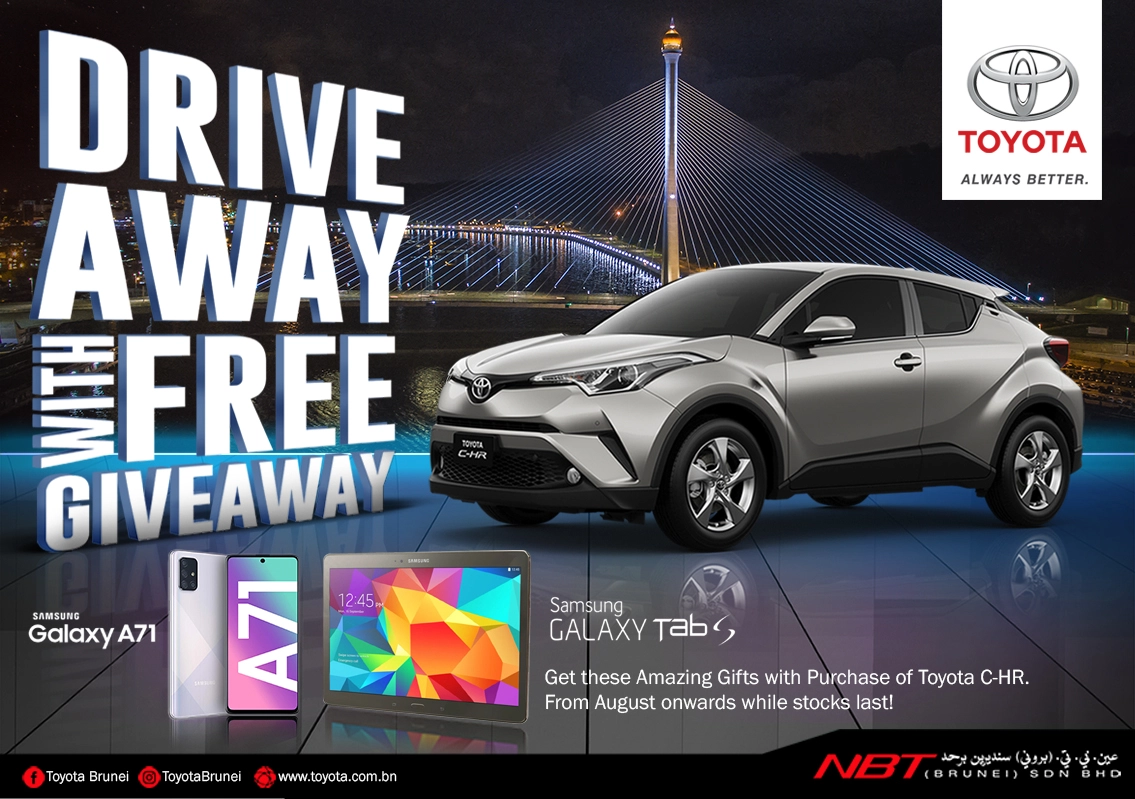 TOYOTA NBT BRUNEI DRIVE AWAY WITH FREE GIVEAWAY PROMOTIONS AND EVENTS