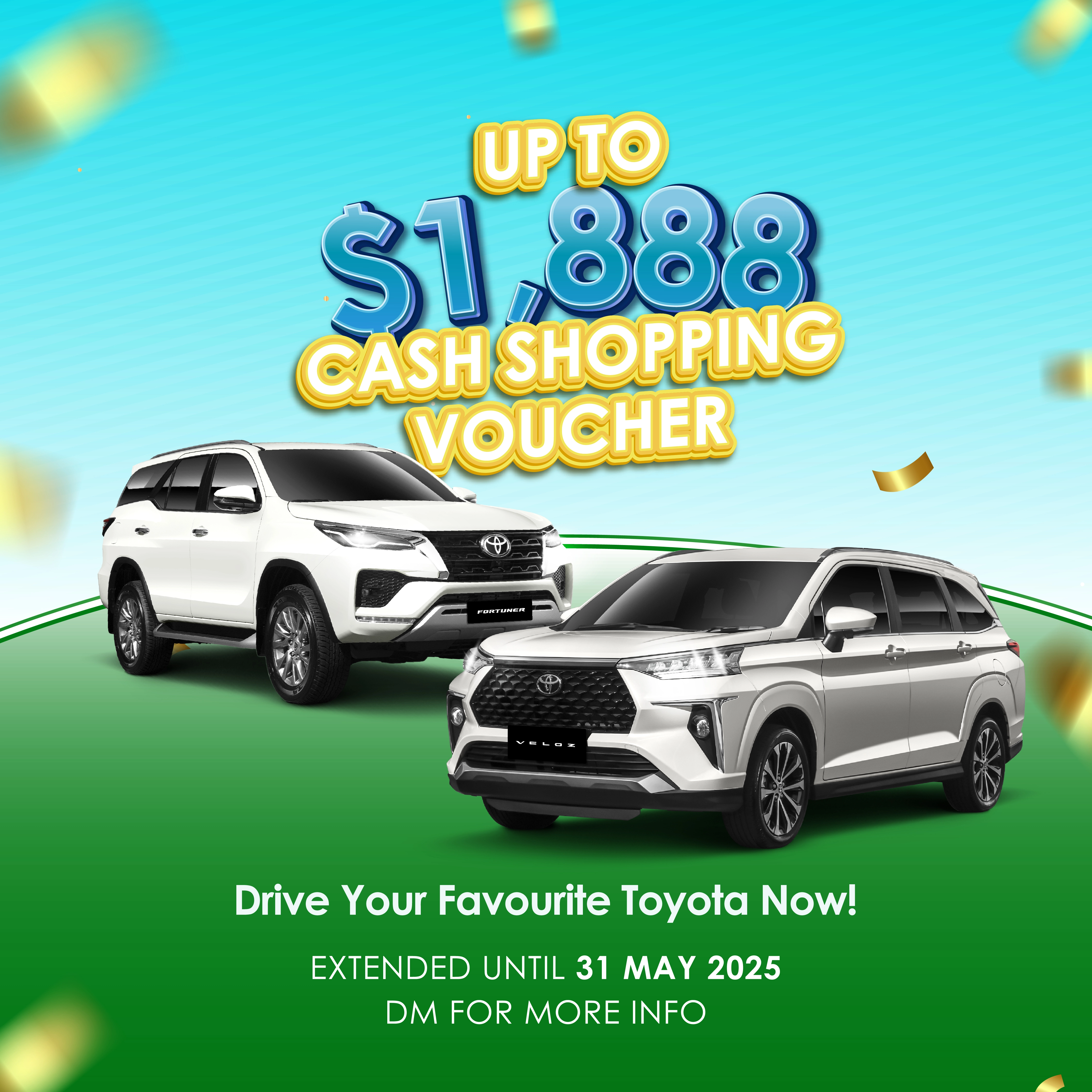 $1,888 Cash Shopping Vouchers 