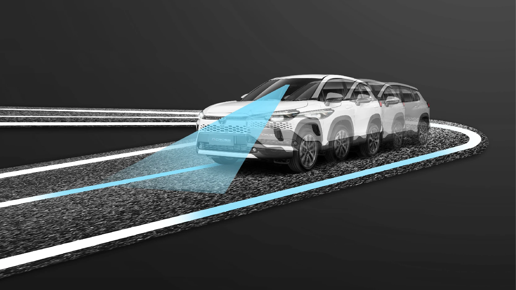 TOYOTA NBT BRUNEI CROSS HYBRID CAR LANE DEPARTURE ALERT LDA