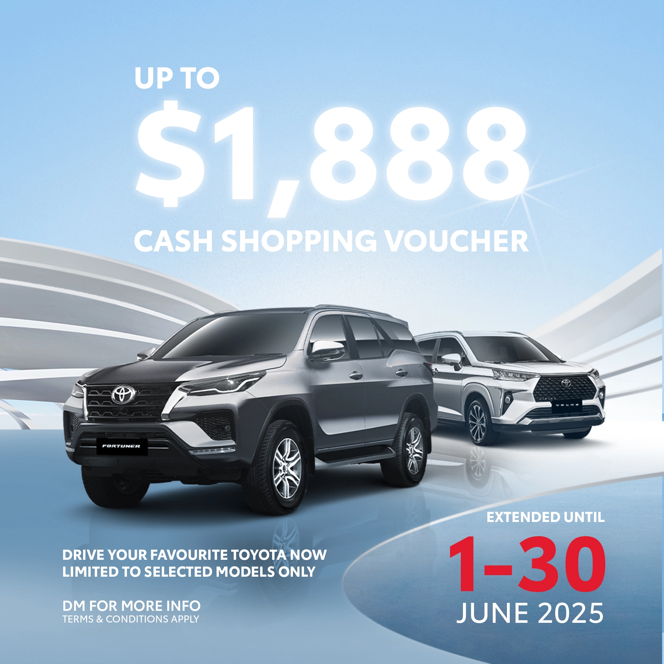 $1,888 Cash Shopping Vouchers 