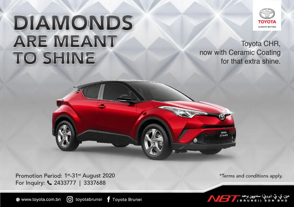 TOYOTA NBT BRUNEI DIAMONDS ARE MEANT TO SHINE CERAMIC COATING PROMOTIONS AND EVENTS