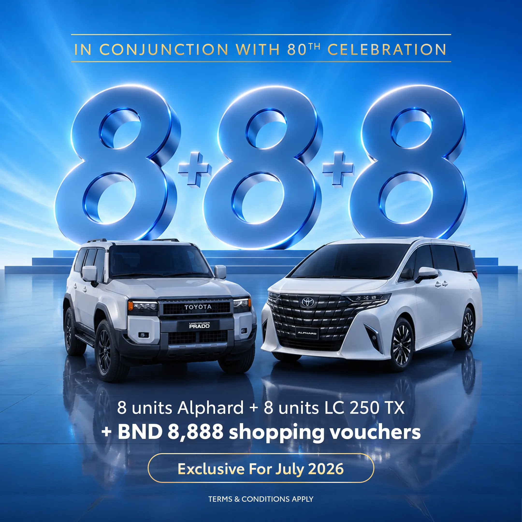 TOYOTA 80TH CELEBRATION: EXCLUSIVE JULY DEALS