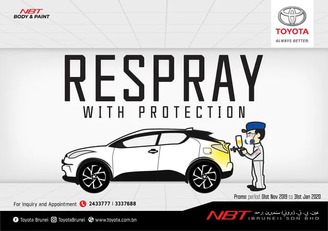 TOYOTA NBT BRUNEI RESPRAY WITH PROTECTION PROMOTION & EVENTS