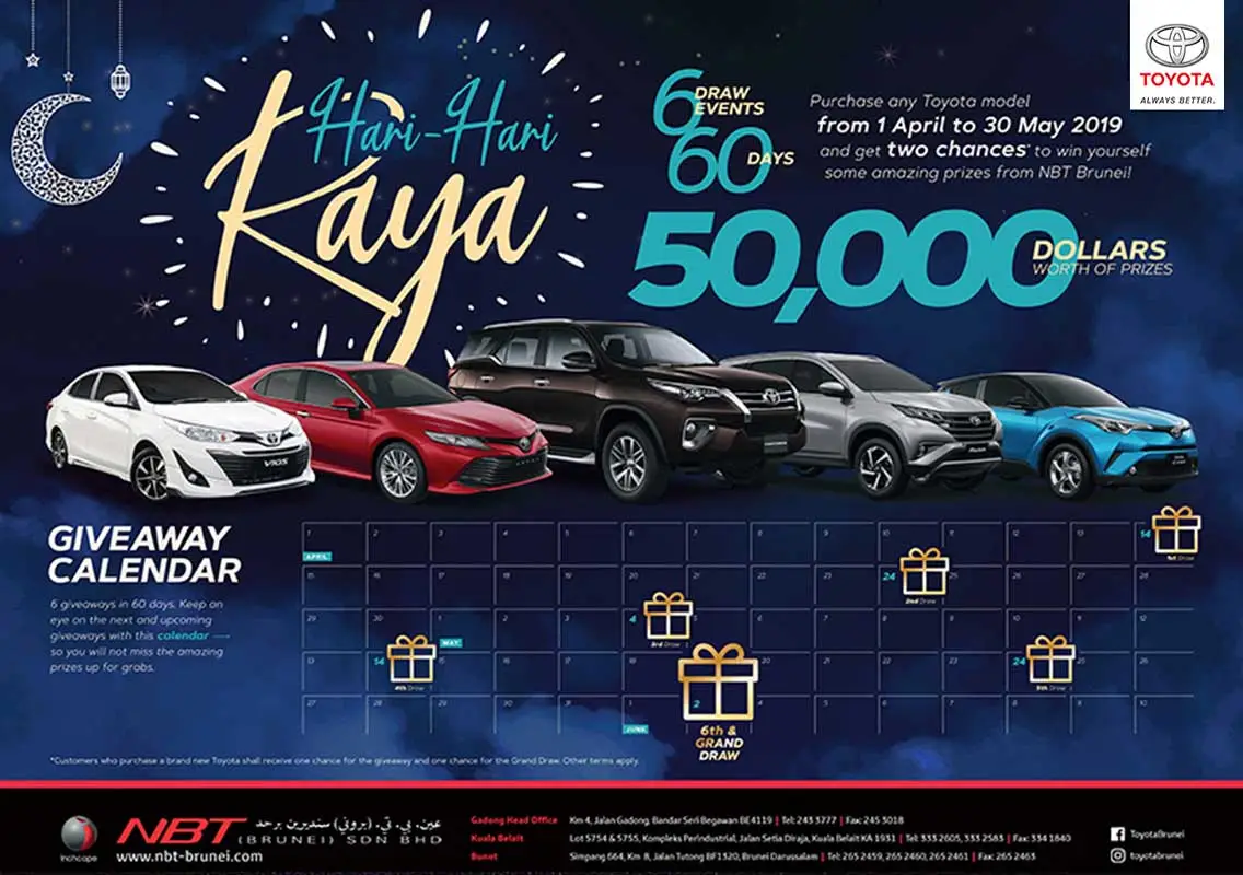 TOYOTA NBT BRUNEI HARI HARI RAYA APRIL PROMOTIONS