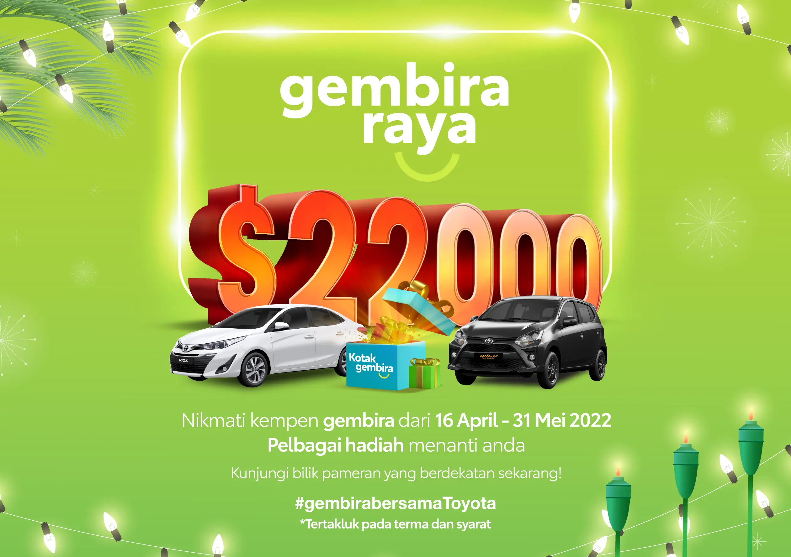 TOYOTA NBT BRUNEI GEMBIRA BERSAMA 16 APRIL TO 31 2022 PROMOTIONS AND EVENTS